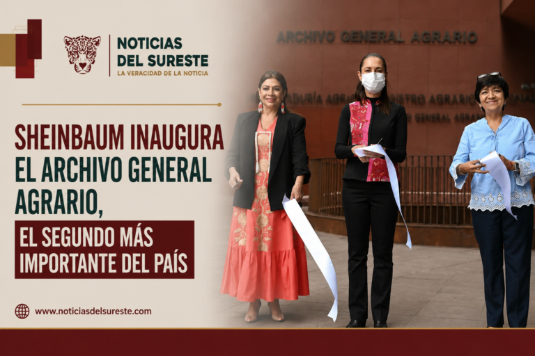 Sheinbaum inaugura el Archivo General Agrario, el segundo más importante del país
