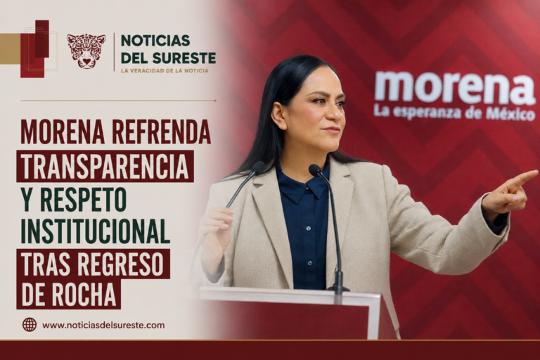 Morena refrenda transparencia y respeto institucional tras regreso de Rocha