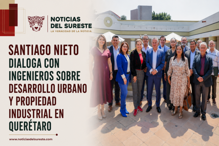 Santiago Nieto dialoga con ingenieros sobre desarrollo urbano y propiedad industrial en Querétaro