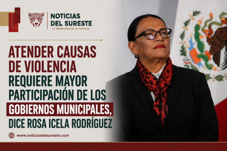 Atender causas de violencia requiere mayor participación de los gobierno municipales, dice Rosa Icela Rodríguez