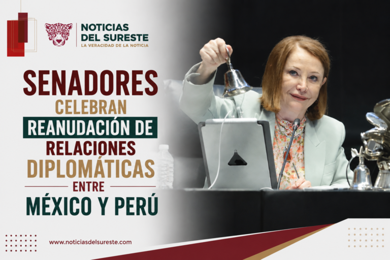 Senadores celebran reanudación de relaciones diplomáticas entre México y Perú