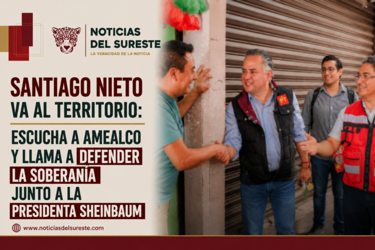 Santiago Nieto va al territorio: Escucha a Amealco y llama a defender la soberanía junto a la Presidenta Sheinbaum