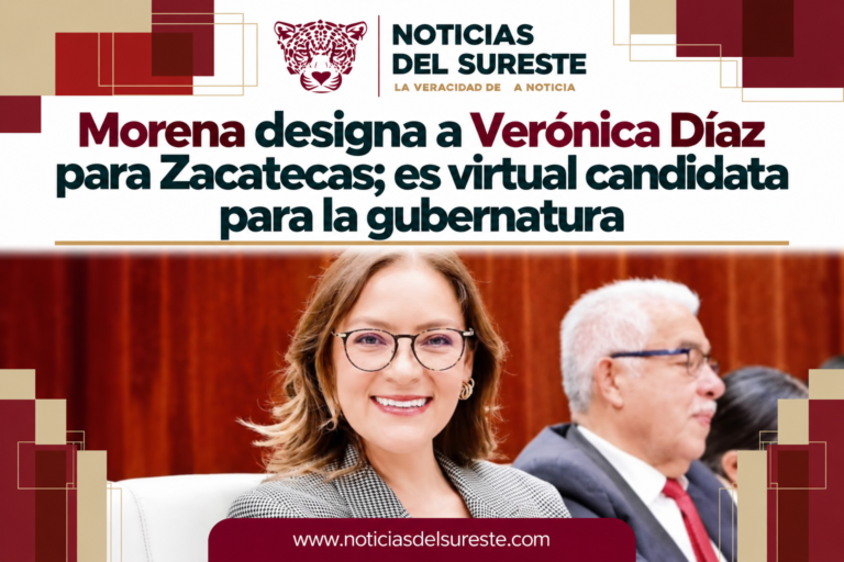 Morena designa a Verónica Díaz para Zacatecas; es virtual candidata para la gubernatura
