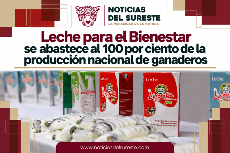 Leche para el Bienestar se abastece al 100 por ciento de la producción nacional de ganaderos