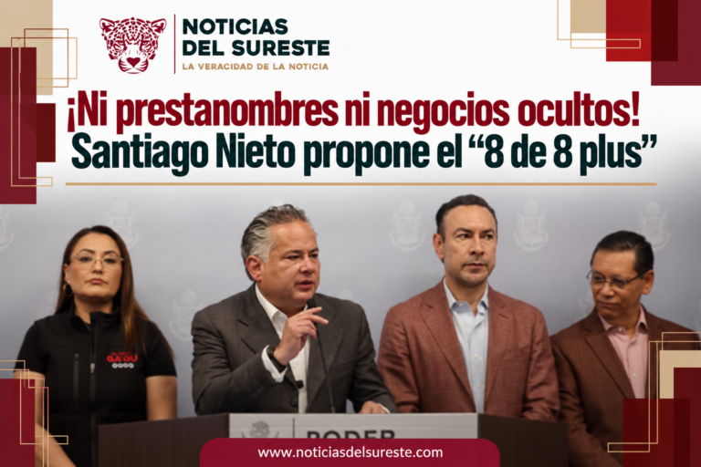 ¡Ni prestanombres ni negocios ocultos! Santiago Nieto propone el “8 de 8 plus”