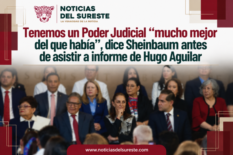 Tenemos un Poder Judicial «mucho mejor del que había», dice Sheinbaum antes de asistir a informe de Hugo Aguilar