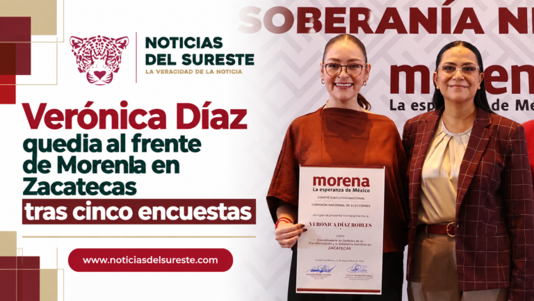 Verónica Díaz queda al frente de Morena en Zacatecas tras cinco encuestas