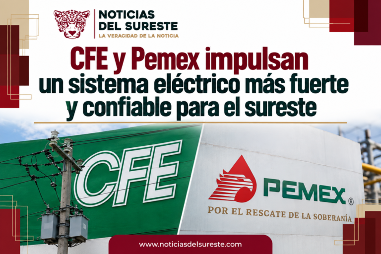 CFE y Pemex impulsan un sistema eléctrico más fuerte y confiable para el sureste