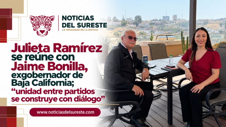 Julieta Ramírez se reúne con Jaime Bonilla, exgobernador de Baja California; «unidad entre partidos se construye con diálogo»