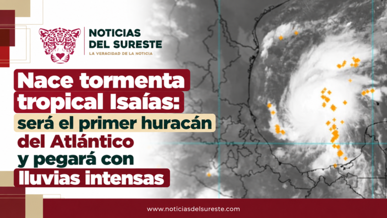 Nace tormenta tropical Isaías: será el primer huracán del Atlántico y pegará con lluvias intensas