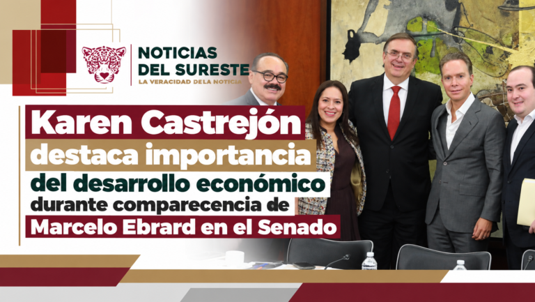 Karen Castrejón destaca importancia del desarrollo económico durante comparecencia de Marcelo Ebrard en el Senado