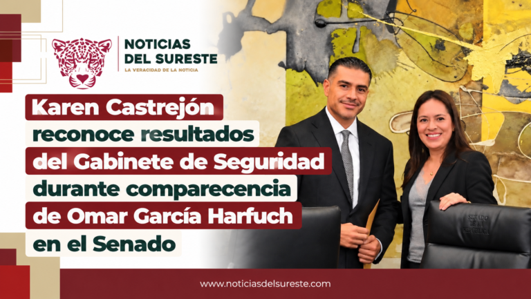 Karen Castrejón reconoce resultados del Gabinete de Seguridad durante comparecencia de Omar García Harfuch en el Senado