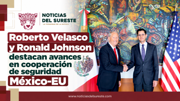 Roberto Velasco y Ronald Johnson destacan avances en cooperación de seguridad México-EU