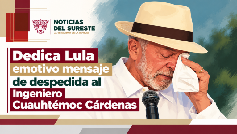 Dedica Lula emotivo mensaje de despedida al Ingeniero Cuauhtémoc Cárdenas