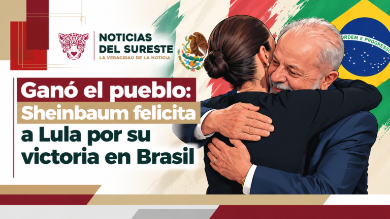Ganó el pueblo: Sheinbaum felicita a Lula por su victoria en Brasil